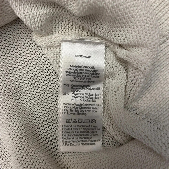 Madewell Plus Loose-Knit Crewneck Bright Ivory Sweater Neutral Preppy NWOT - Picture 11 of 13